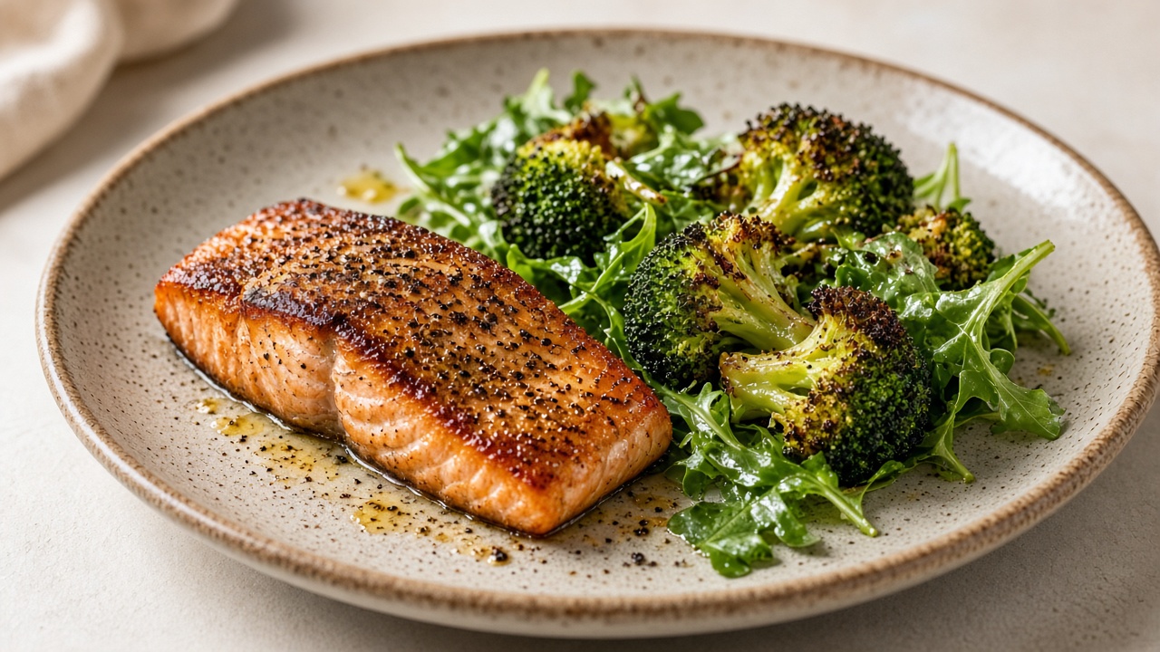 Low-carb restaurant plate