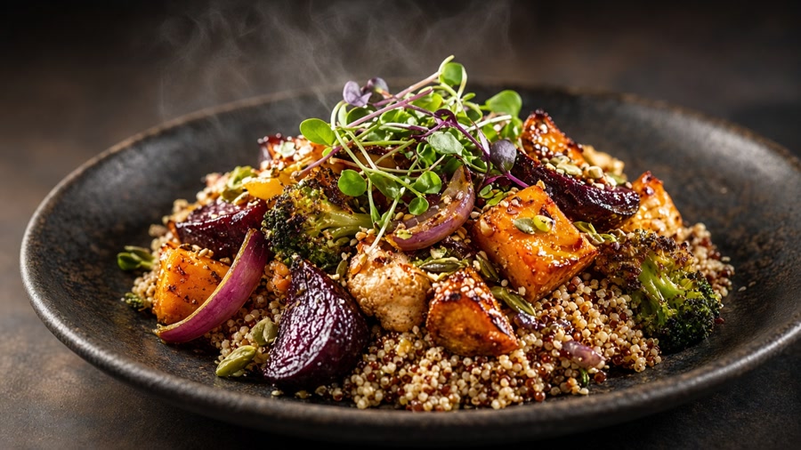 Vegan restaurant plate